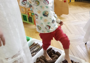 Dzieci na ścieżce sensorycznej