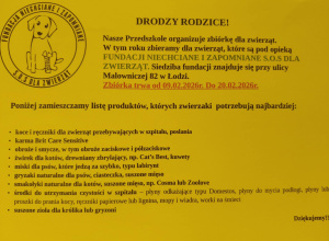 Zbiórka dla zwierząt