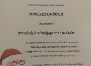 Podziękowania