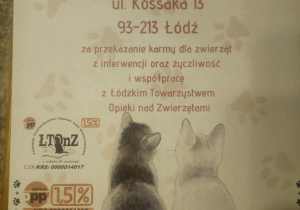 Podziękowania za udział w akcji
