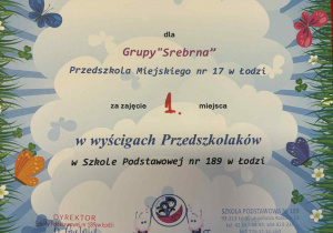 prezentacja dyplomów grupy czerwonej i srebrnej