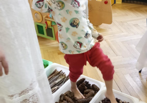 Dzieci na ścieżce sensorycznej