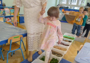 Dzieci na ścieżce sensorycznej