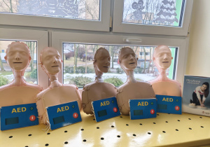 Fantomy Annie na których zostały przeprowadzone warsztaty dla rodziców z udzielania "Pierwszej pomocy".