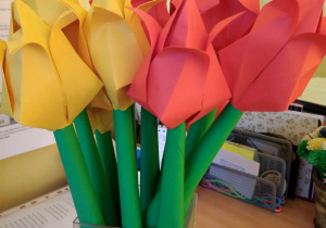 Kwiaty z origami