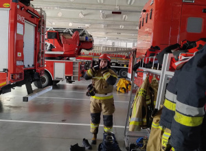 Wycieczka do Straży Pożarnej - grupa zielona i srebrna